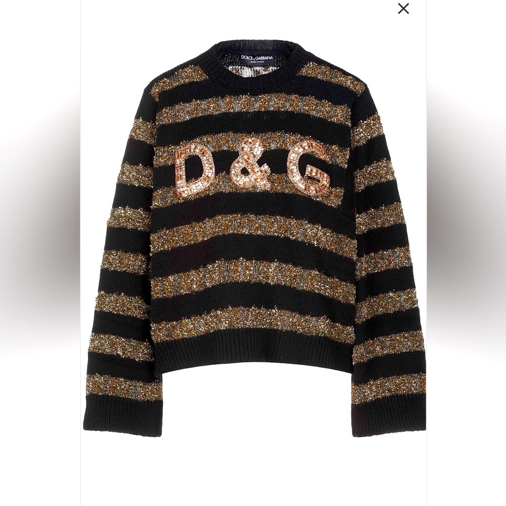 Dolce & Gabbana Multicolor KING Knight Monkey Knitted Cashmere Wool Sweater